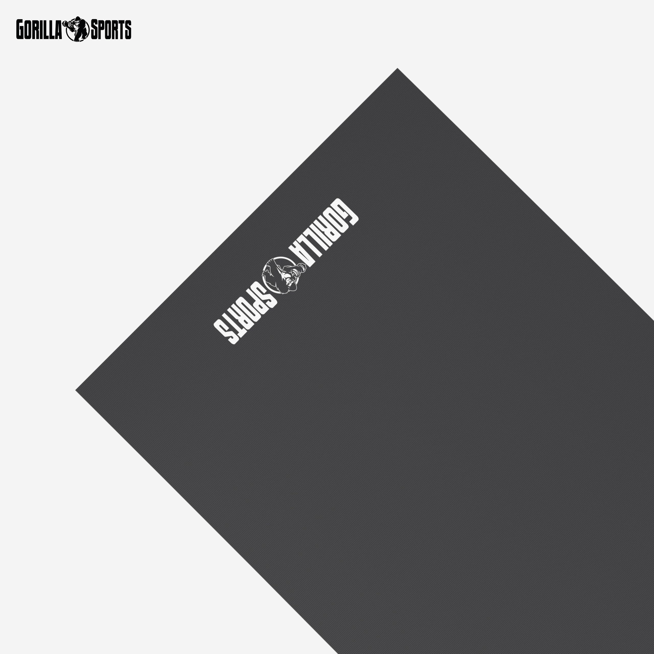 GORILLA SPORTS® Tapis de Protection de Sol - 180/120 x 60 x 0,6 cm, PVC, Antidérapant, Noir - Tapis pour Équipement de Fitness, Appareils de Musculation, Sport, Maison