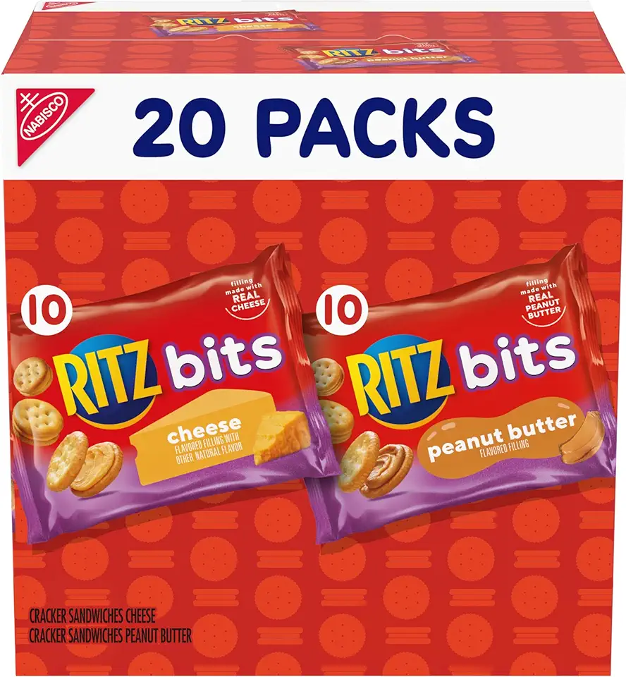 RITZ Bits Cheese and RITZ Bits Peanut Butter Sandwich...