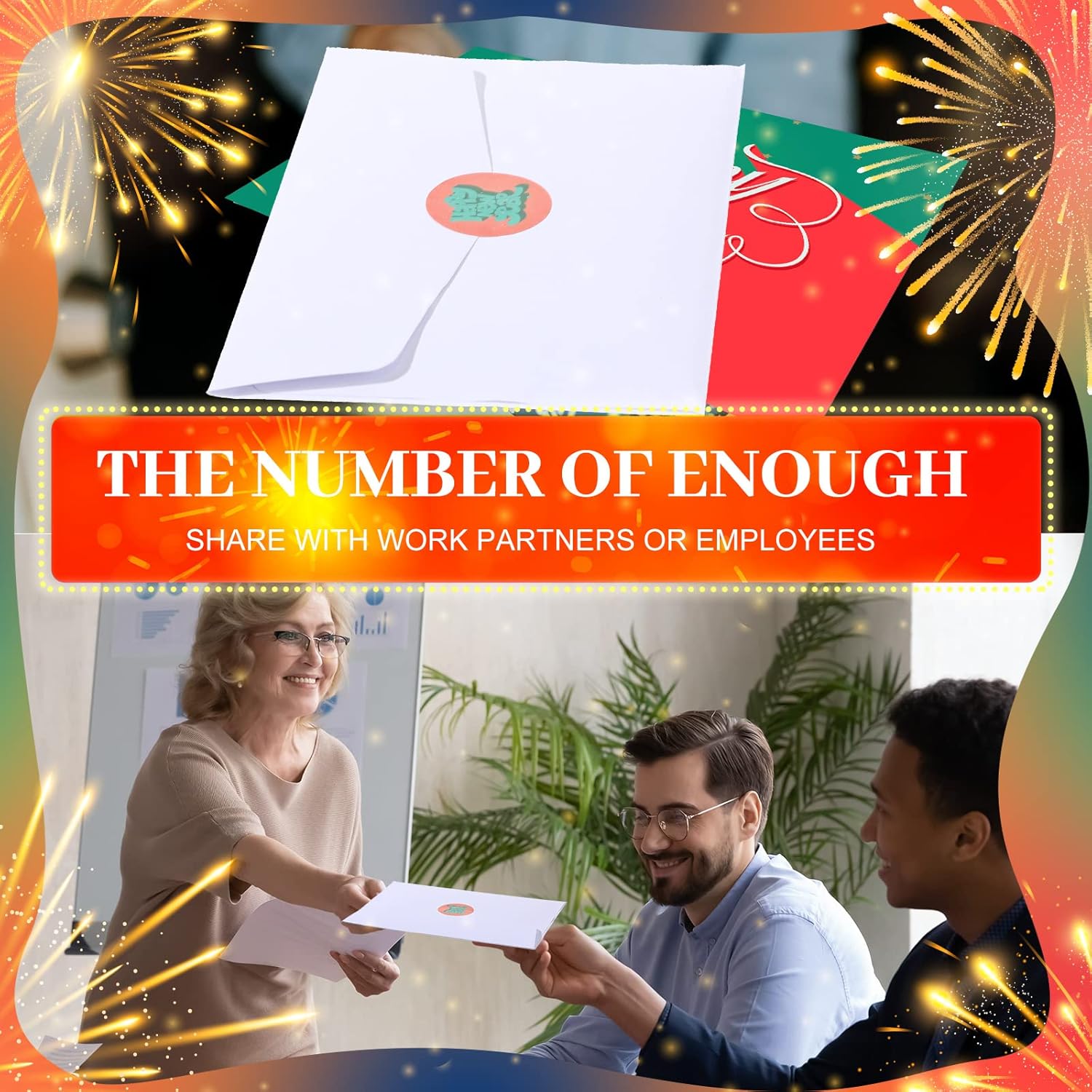Yexiya 100 Set Happy New Year Cards Bulk 2026 with Envelopes and Stickers, New Year Greeting Cards Assorted Happy Holidays for Festive Eve Party Supplies 2026