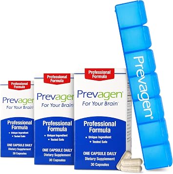 Prevagen Professional Formula - 90 Capsules 3 Month Supply | Formulated for Your Brain | 40mg of Apoaequorin Plus Vitamin D3 with 7-Day Pill Minder