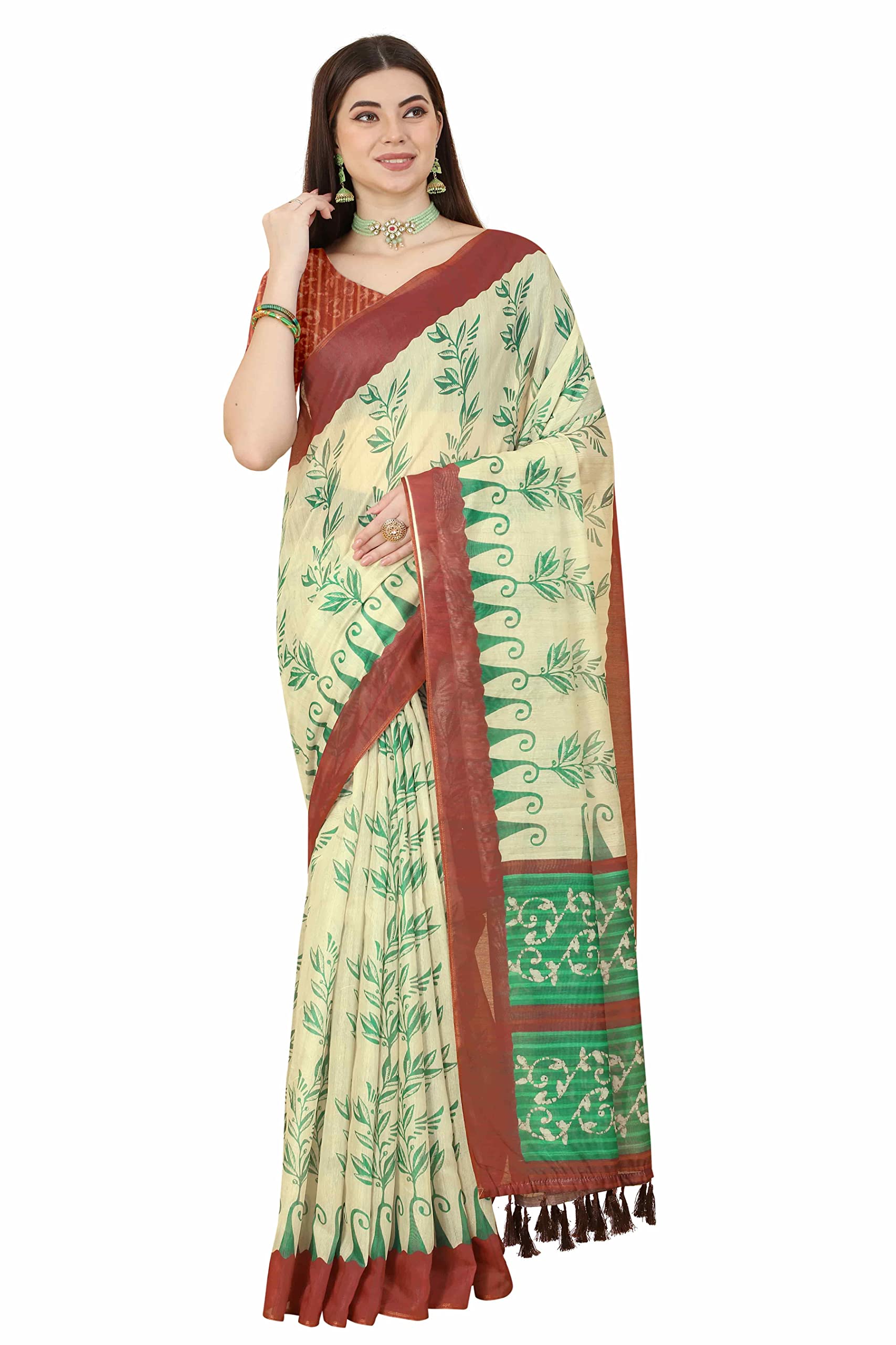 Enthone Women's Floral Digital Printed Saree(SZ-ANIKA)