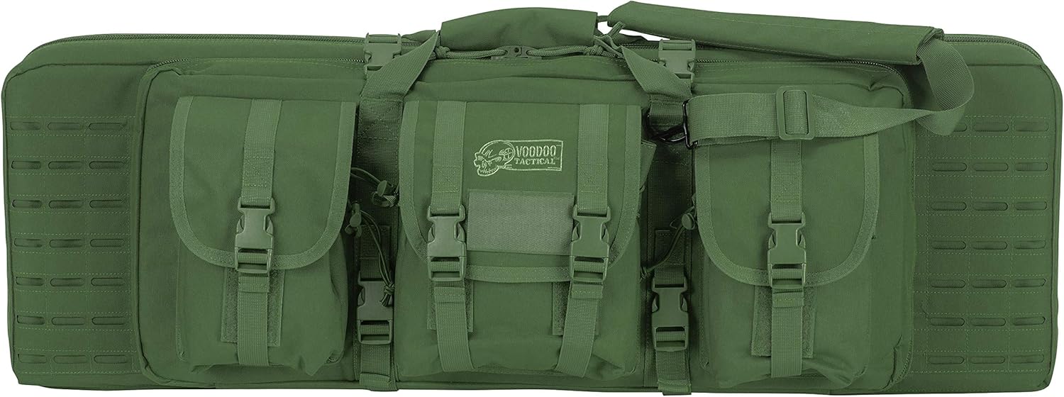 VOODOO TACTICAL 36" Padded Long Rifle Case - Woodland Camo Soft Case With Shoulder Harness