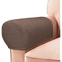 Roytub Couch Arm Covers, Sofa Arm Covers, Stretch Armrest Cover for Sofas, Armchair, Loveseat, Recliner, Sofa armrest Cover, Arm Chair Covers Set of 2 Medium, Chocolate