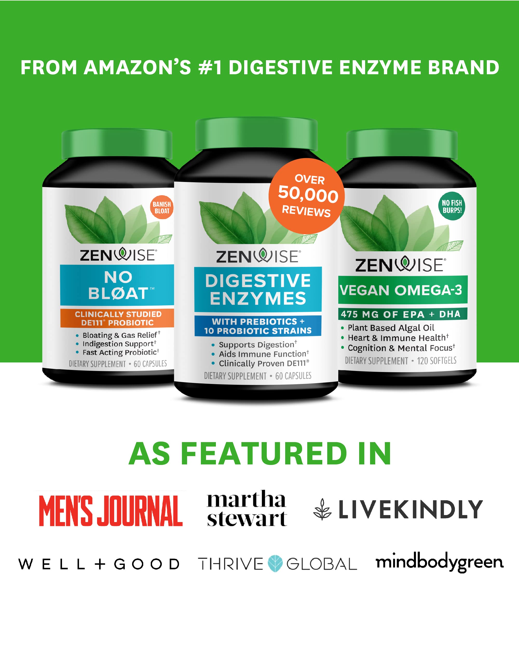 Buy Zenwise Digestive Enzymes Plus Prebiotics & Probiotics Supplement