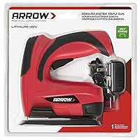 Vista 8 de Arrow Fastener Arrow E21 - Pistola de grapas eléctrica inalámbrica, color negro/rojo