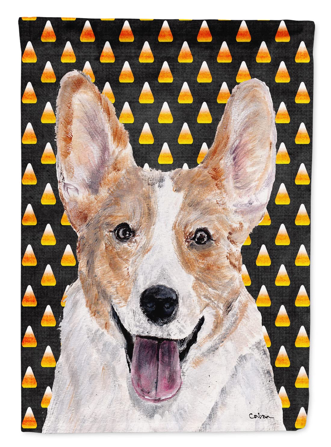 Drapeau Cardigan Corgi Halloween grande toile Sc9648chf décoration jardin