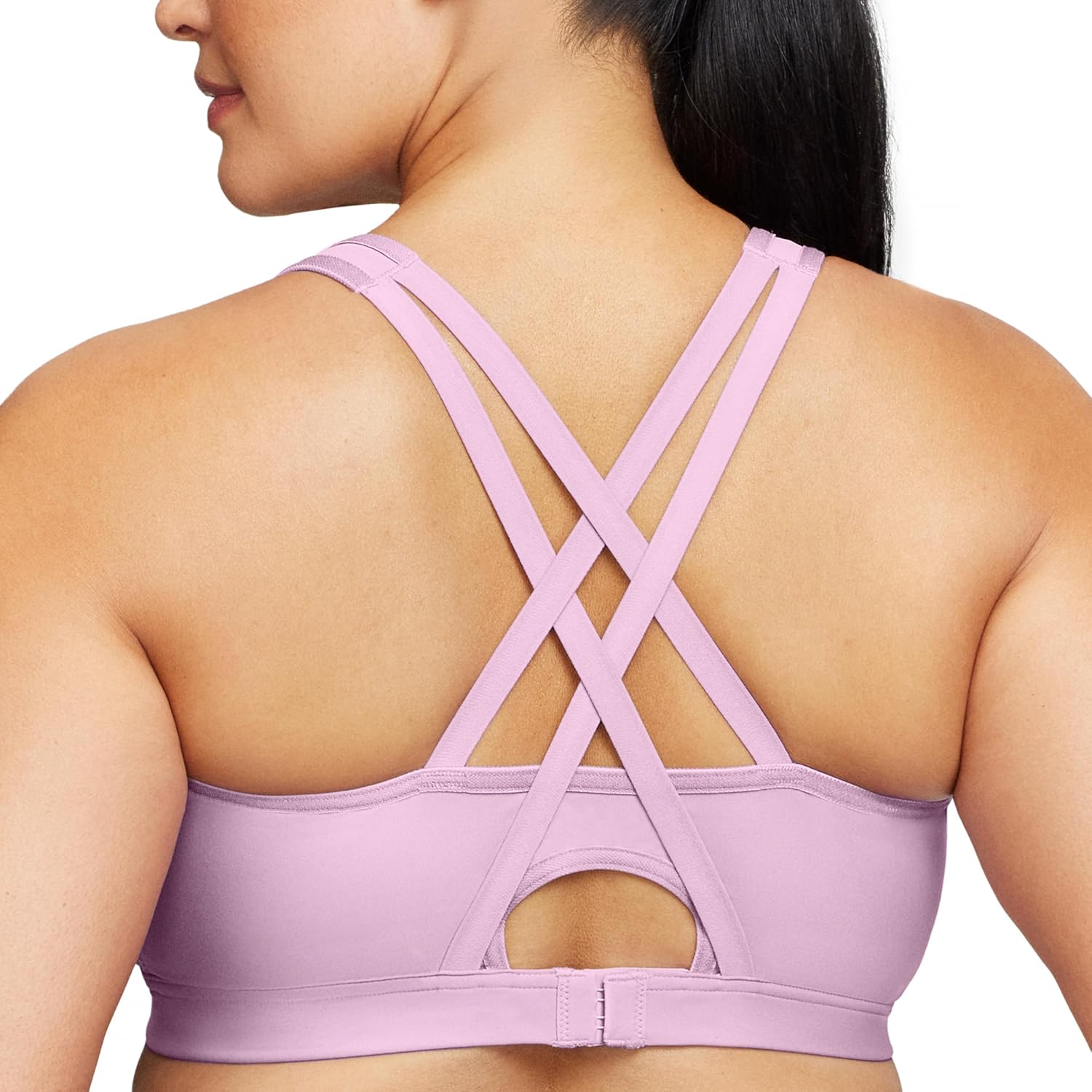 Glamorise Women's Plus Size Zip Up Front-Close Sports Bra Wirefree #9266