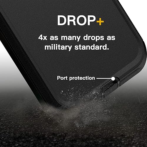 Miniatura 4 de AICase Funda resistente para iPhone 13iPhone 14 con clip para cinturón, protector de pantalla, funda protectora de alta resistencia, protección de