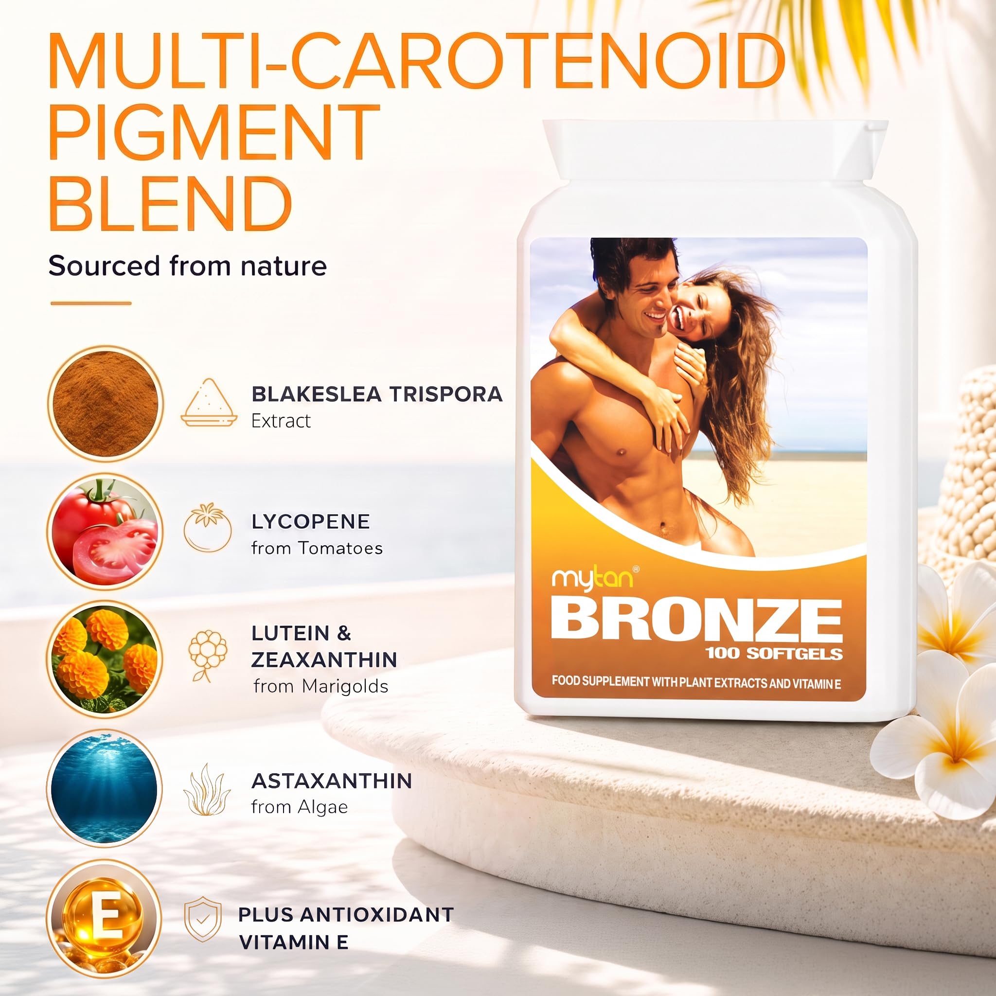 Bronze Tanning Softgels | Natural Mixed Carotenoids | 100 Softgels — Amazon image 3
