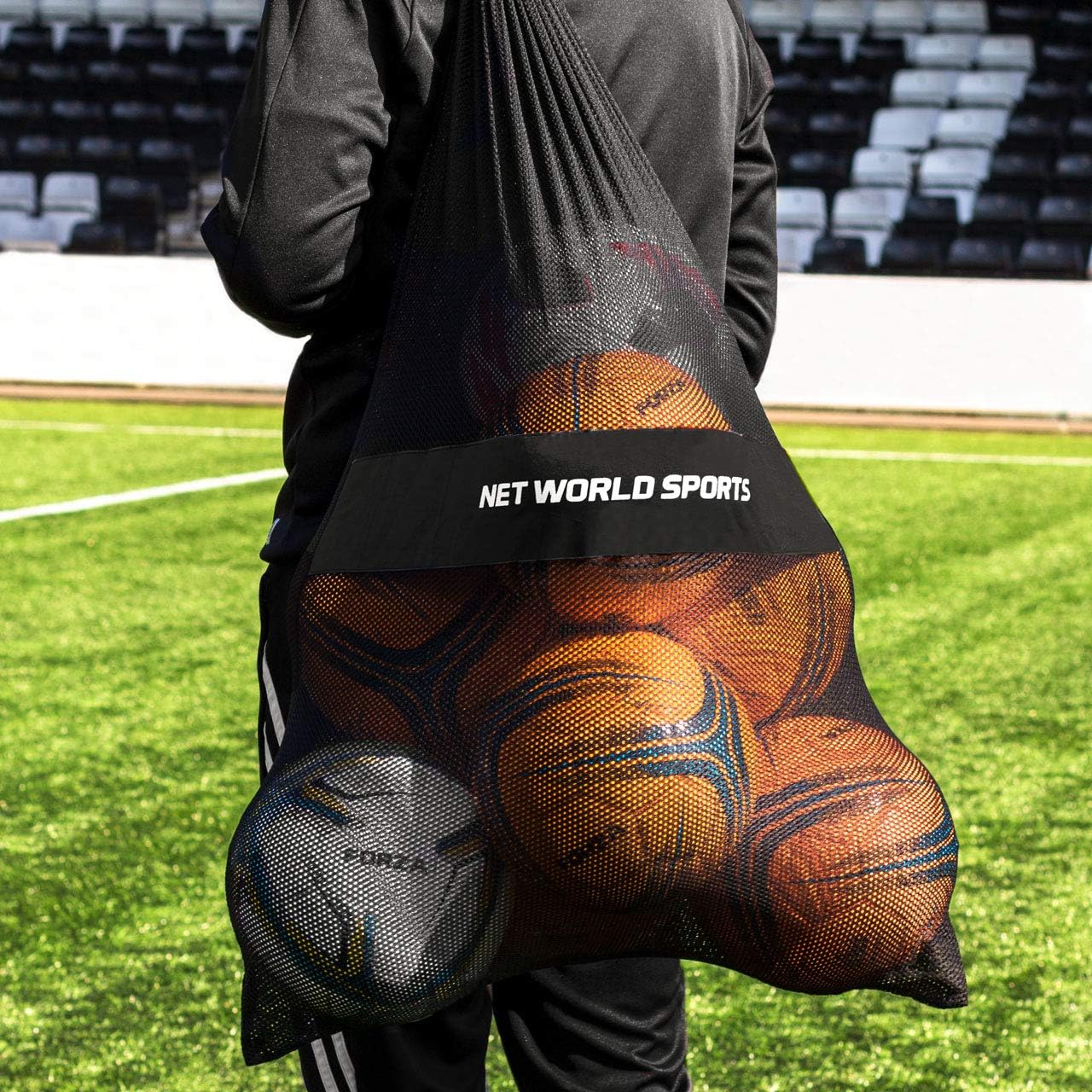 Soccer Ball Carry Bag - Easily Transport Up to 10 Balls from The Locker Rooms to The Practice Pitches [Net World Sports] : Sports & Outdoors