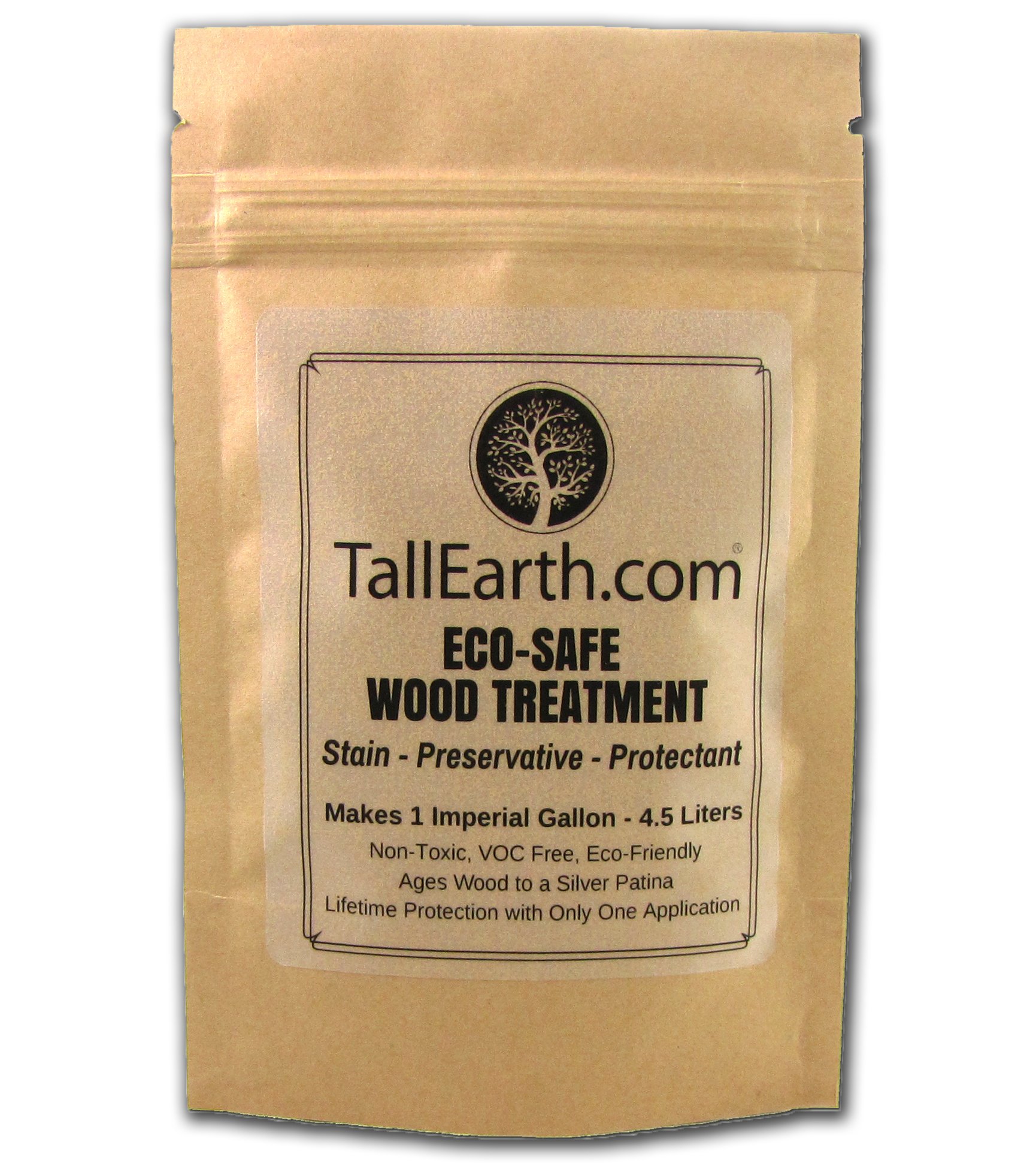 ECO-SAFE Wood Treatment/Stain/ Preservative - Natural - 1 Gallon - Non-Toxic/Zero VOC Free