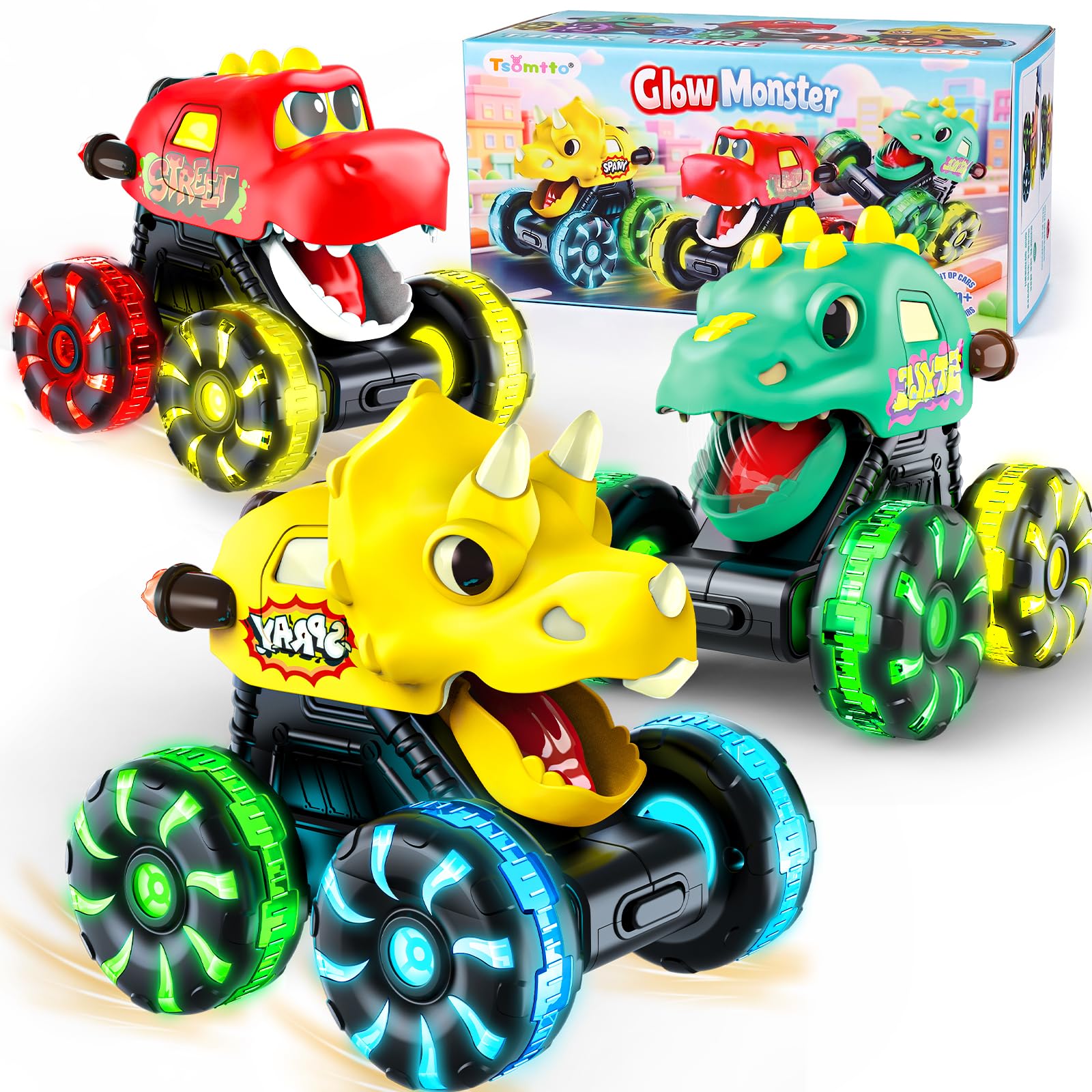 Tsomtto Monster Truck Dinosaur Cars