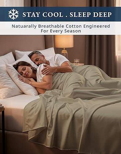 Miniatura 7 de Sábanas 100% de Algodón Egipcio Tamaño King - Naturalmente Transpirables y Duraderas para Comodidad Invernal, Ultra Suaves con Comodidad de Hotel