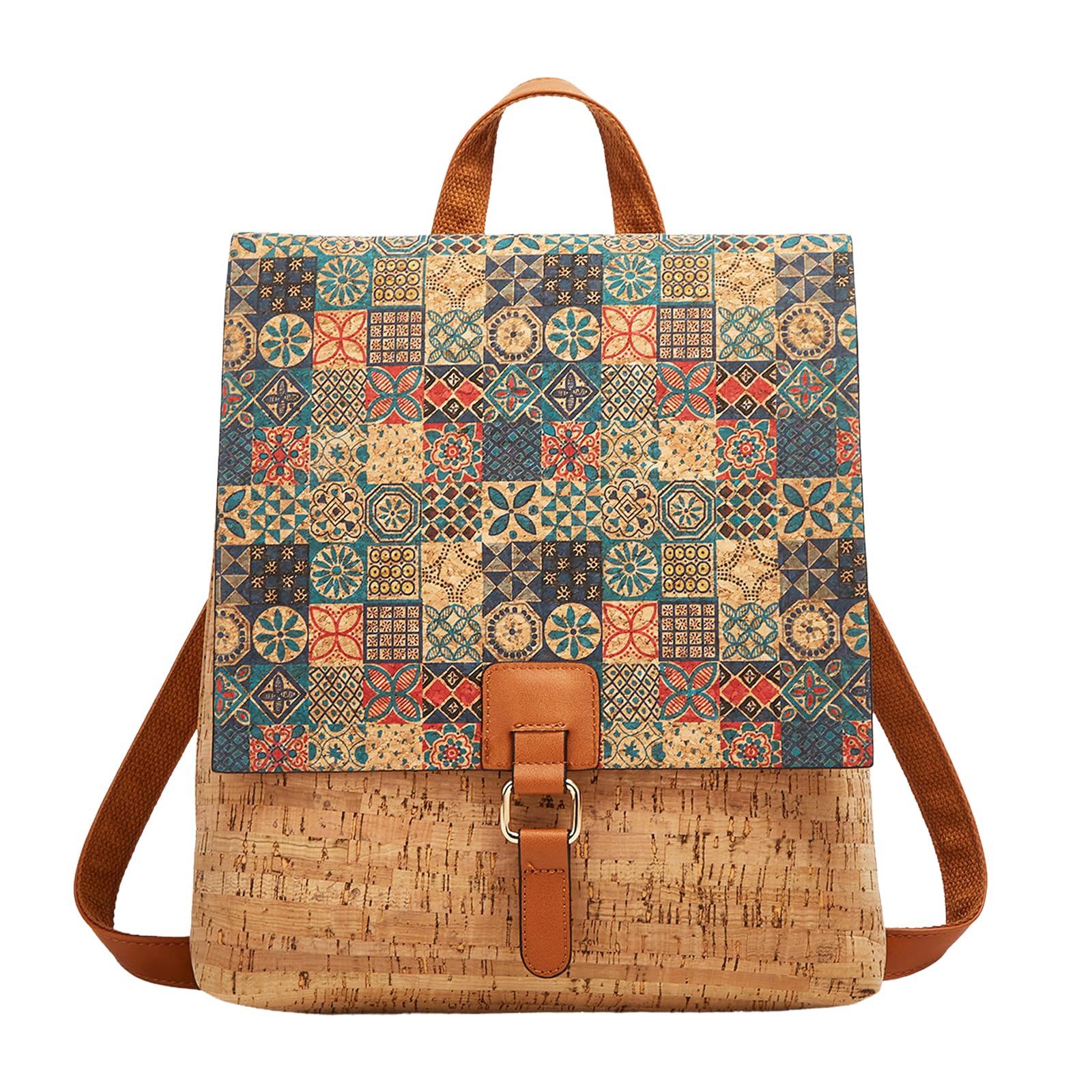 Zaino da donna in sughero, ecologico, zaino da donna in sughero, Modello 1:, 34 x 31 x 9cm, Casual