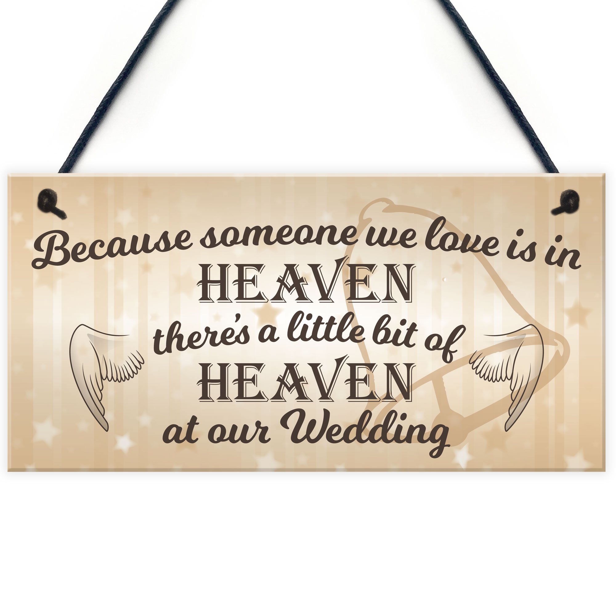 Red Ocean Someone We Love Is In Heaven Memorial Wedding Plaque Wooden Hanging Sign Gift