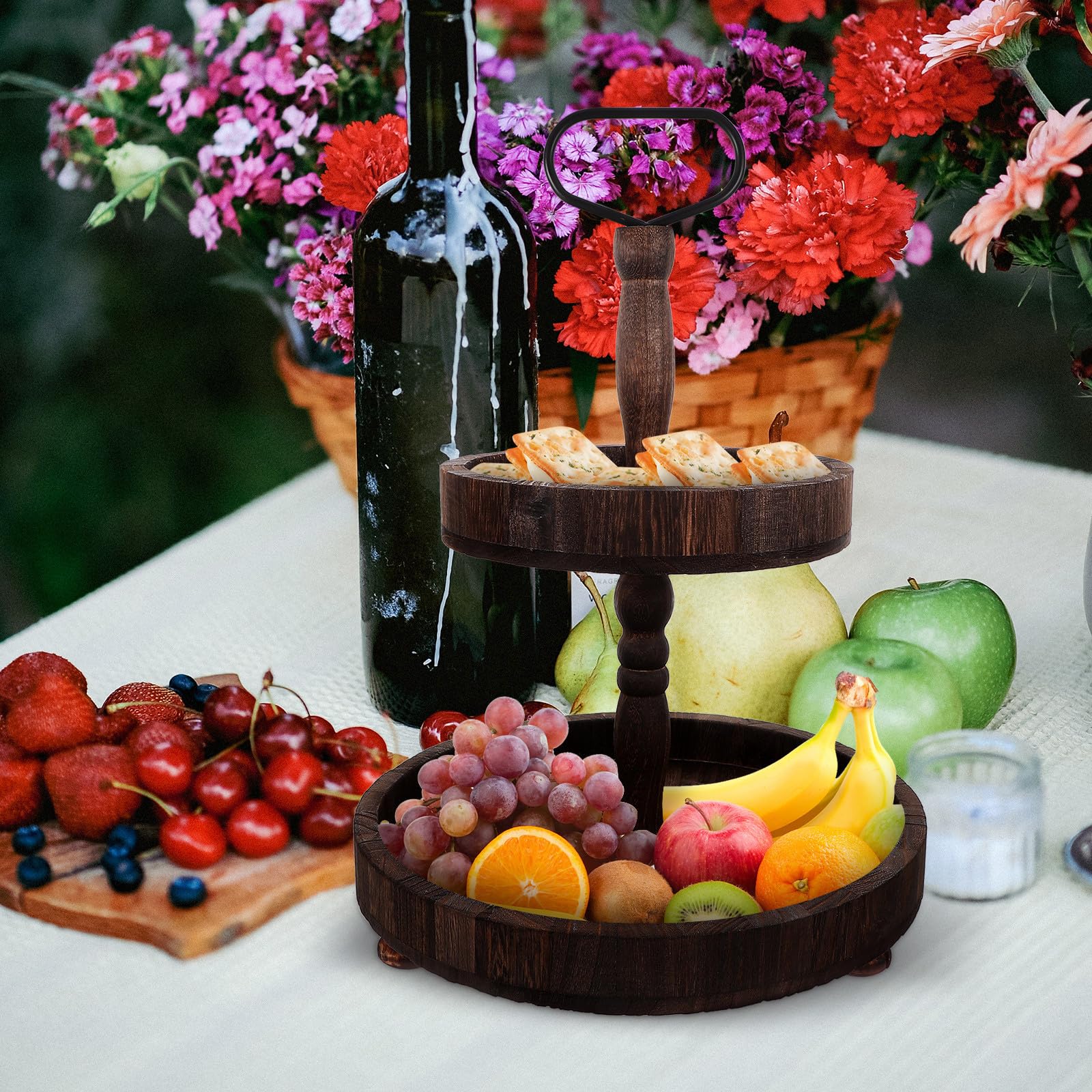Expositor de Cupcakes de Madera de Varios Niveles para Boda y Restaurante