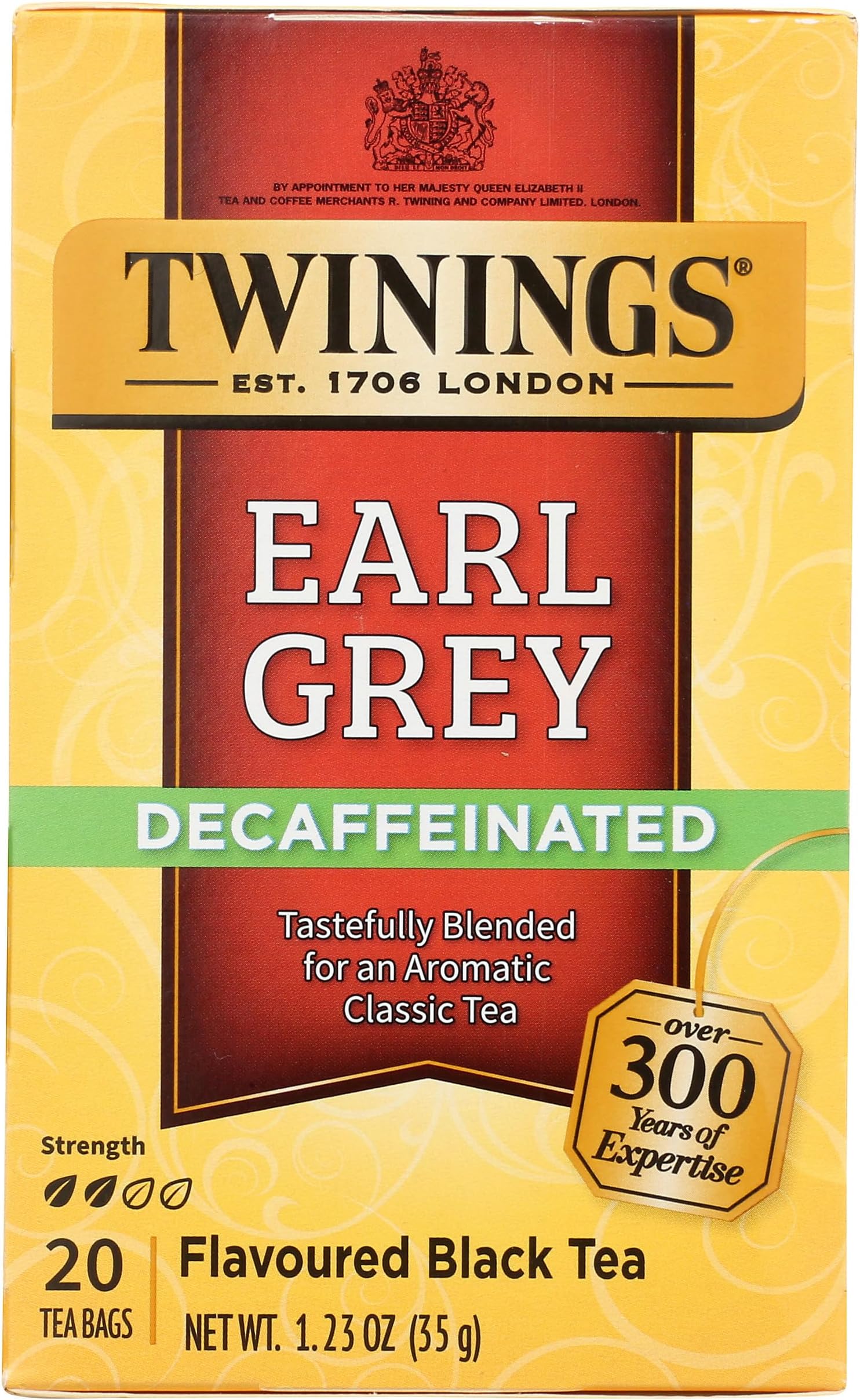 TWININGS TEA, TEA,DECAF,EARL GREY 20 BAG