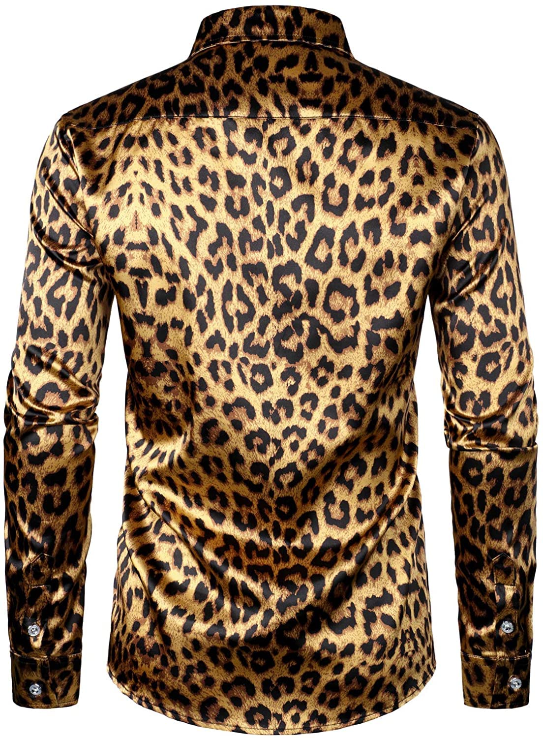 PARKLEES Camisa de vestir informal de satén con botones y estampado de seda para hombre, para fiestas y bodas