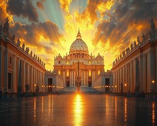 OKSGYTA Paint by Number for Adults, St Peter’s Basilica Reaching for The Vatican Sky, DIY Paintings Acrylic Paint Canvas Bedroom Decor Painting Kits Art 16x20 Inch (Frameless)