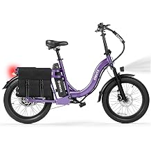 ESKUTE Electric Bike for Adults 1200W Peak Motor, Folding 20x3 Fat Tire EBike, 48V 13Ah Battery, StepThrough Cargo Fold Ebike, NFC Unlock, 20+ MPH, 7Speed, Up to 55 Miles
