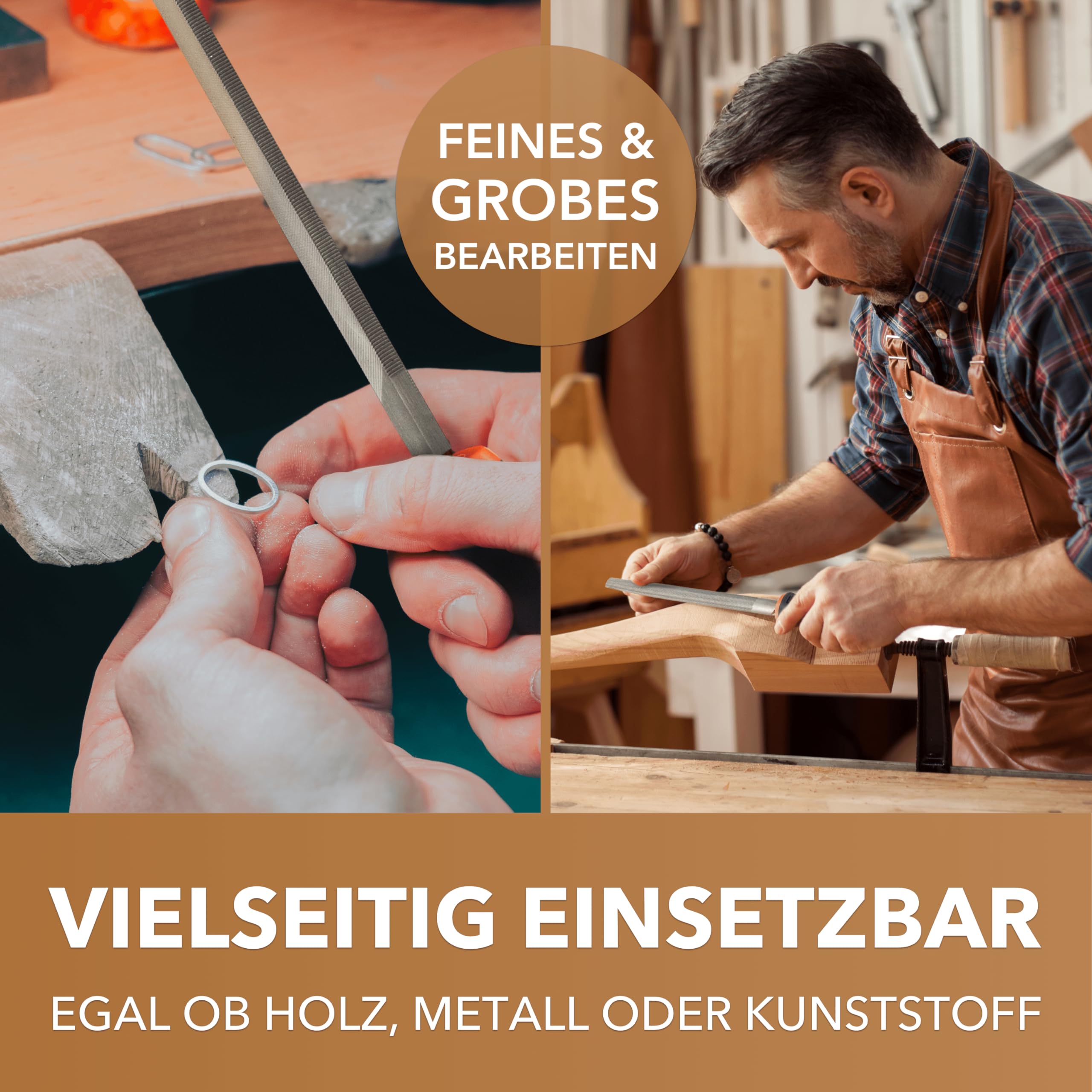 Set di lime in acciaio di alta qualità per legno, metallo e plastica, set di lime con croce, lime per chiavi, custodia per il trasporto, spazzola metallica e lima 4 in 1