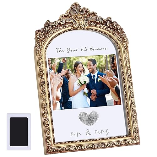 Mr and Mrs Wedding Gift Set, 6*8" Heart Thumbprint Wedding