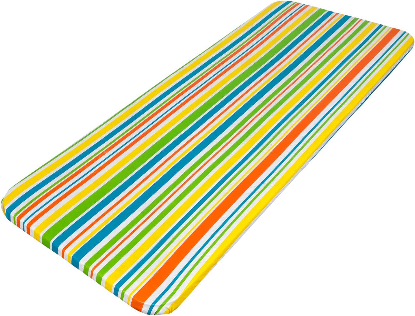 Carnation Home Fashions DFLN-F4872/SS Sunshine Fitted Vinyl Tablecloth, 48" x 72", Yellow