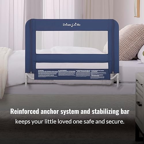 Miniatura 7 de Dream On Me, Barandilla de seguridad de tela de lino 3D y malla, azul marino.