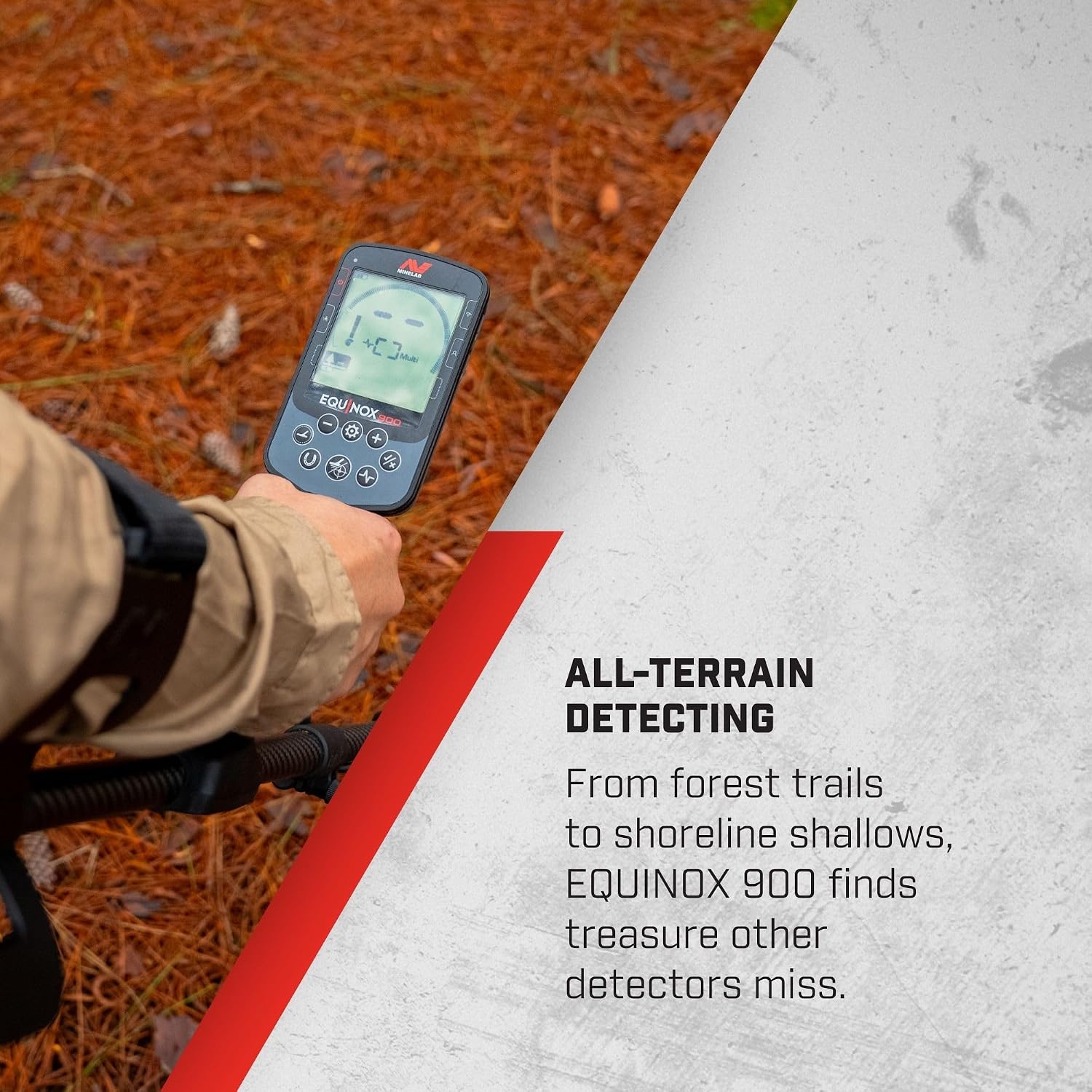 MINELAB Equinox 900 Bundle, Includes Metal Detector, EQX 15 Coil, PRO-FIND 40 Pinpointer, and Backpack