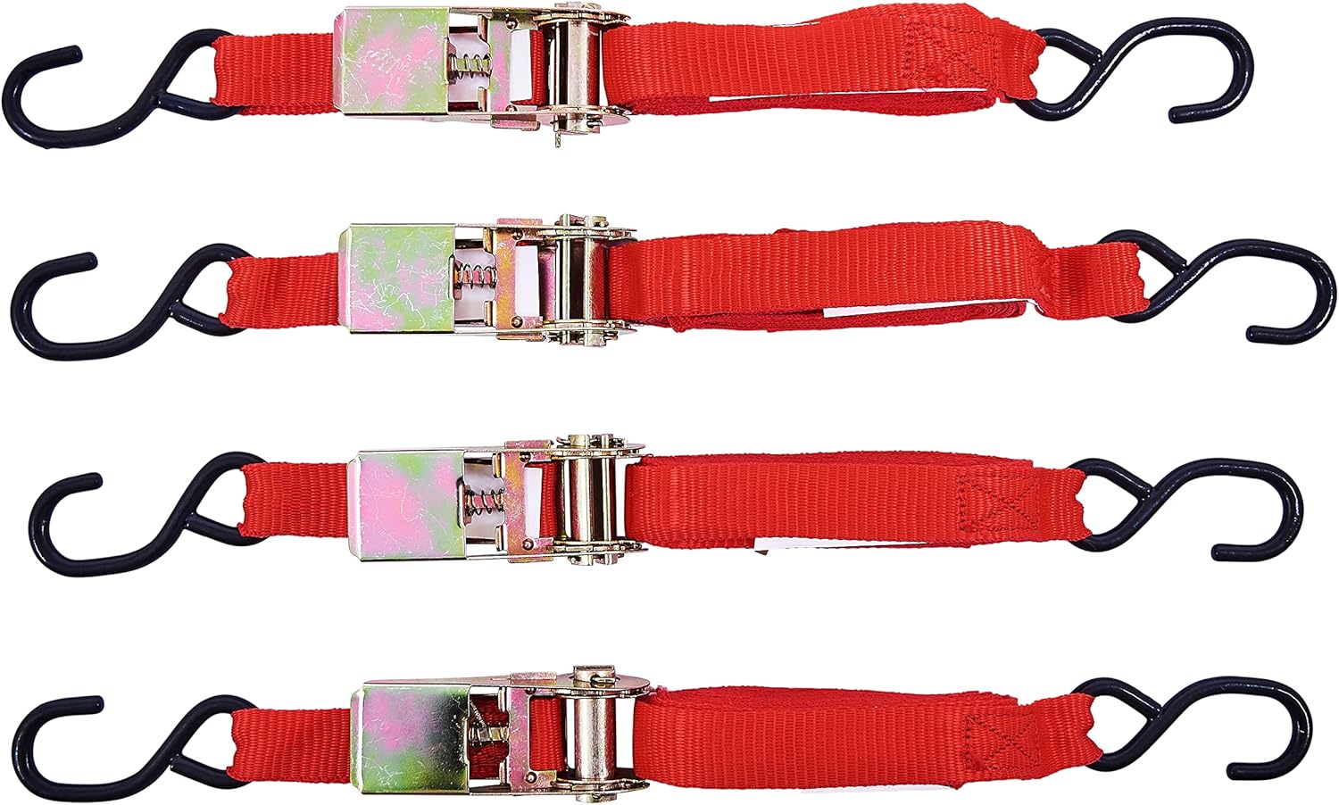 Amtech S0751 Tie Down Ratchet Set, 25 mm, 4-Piece