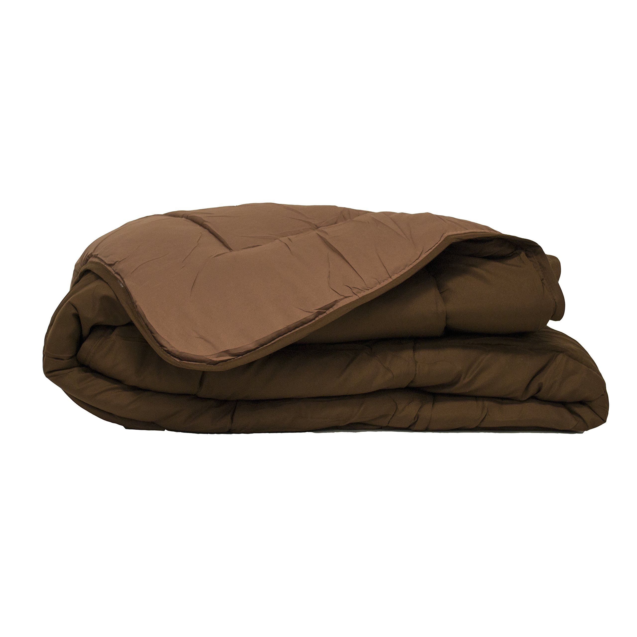 Edredón de poliéster Poyet Motte Calgary chocolate lavable y ligero para el invierno