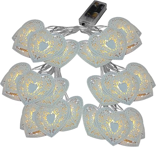 Luces de Navidad blancas cálidas de 29.52 pies para decoración de habitación de Navidad, luces LED de corazón para dormitorio, Navidad, fiestas,