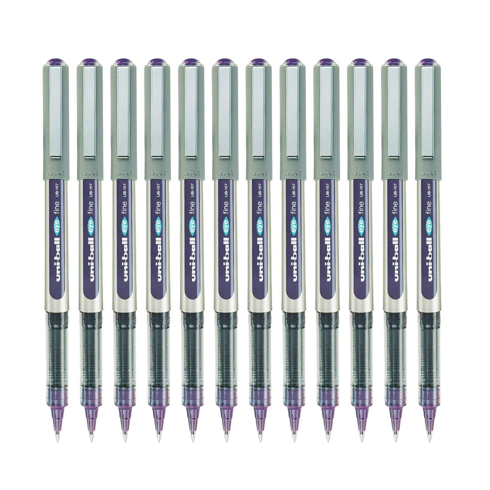 uni-ball Eye UB157 Tintenroller, 0,7 mm, violette Tinte, 12 Stück