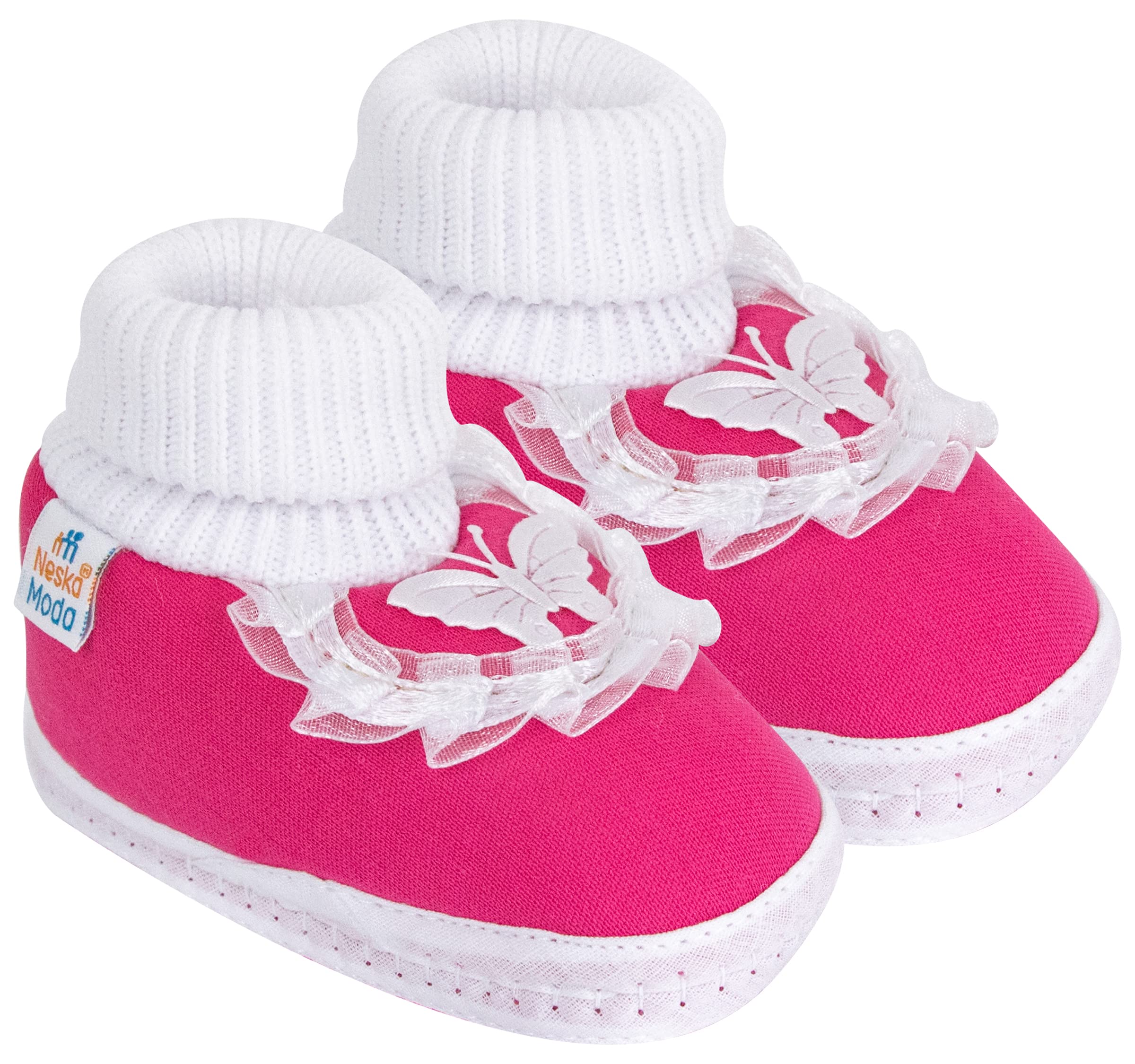 Neska Moda Baby Boys & Girls Frill Butterfly Rani Booties for 0 to 12 Months Infants Light Pink (B01N9RWEGU) Amazon Price History, Amazon Price Tracker