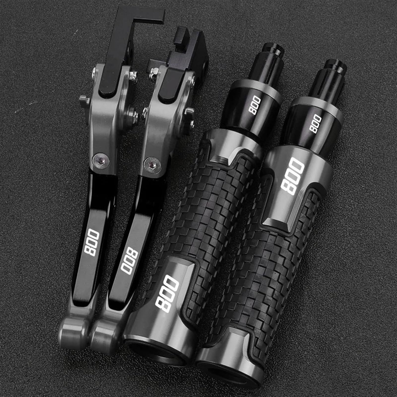 VTAIEX Motorbike Accessories Motorcycle Brake Clutch Levers for Kawasaki Z800 Z800e Z 800 E Version 2013 2014 2015 2016 2017 Handle Handlebar Grips Acessories(Grey)