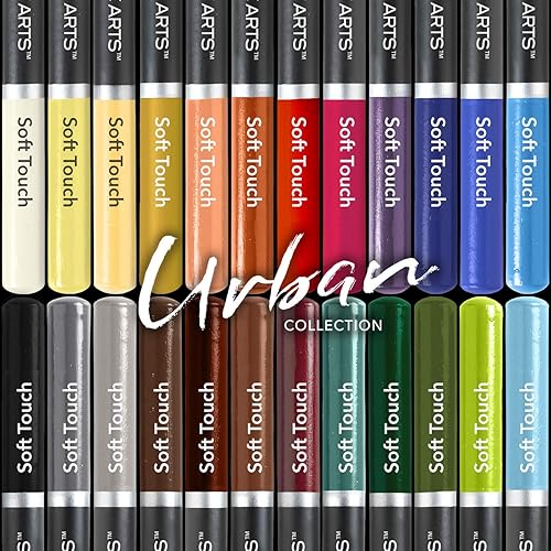 Miniatura 4 de Castle Art Supplies - Juego de 24 lápices de colores para bocetos urbanos en caja de lata, de calidad premium, núcleos pigmentados suaves, perfecto