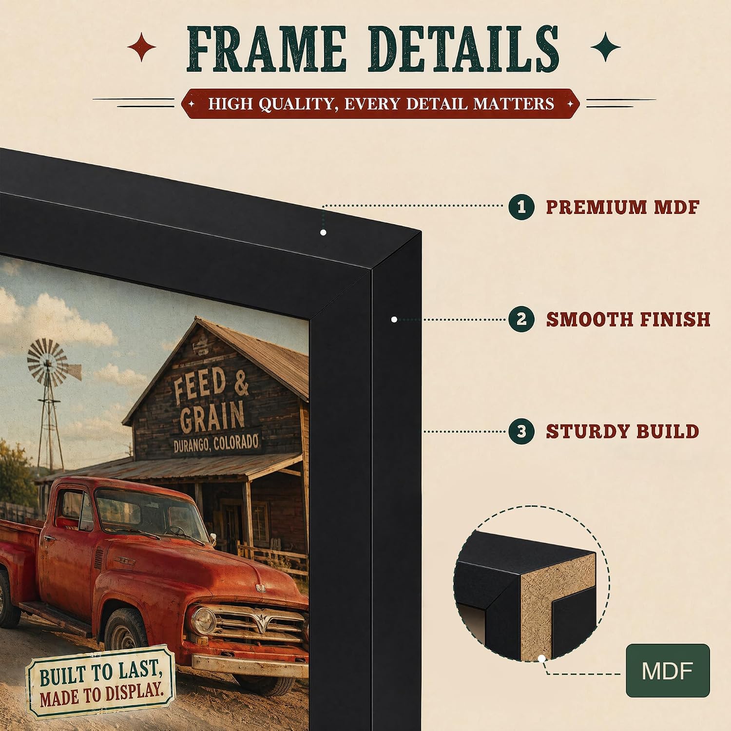 Picrit 19.25x26.75 Puzzle Frame, Picture Frame for Wall Mounting, Black image 3