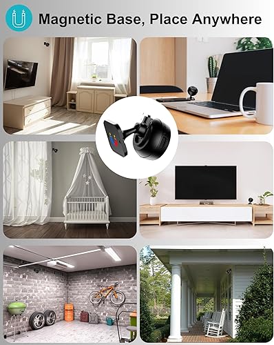 Miniatura 7 de Cámara oculta, 1080P HD WiFi, mini cámara inalámbrica para seguridad interior, detección de movimiento y visión nocturna automática, cámara de