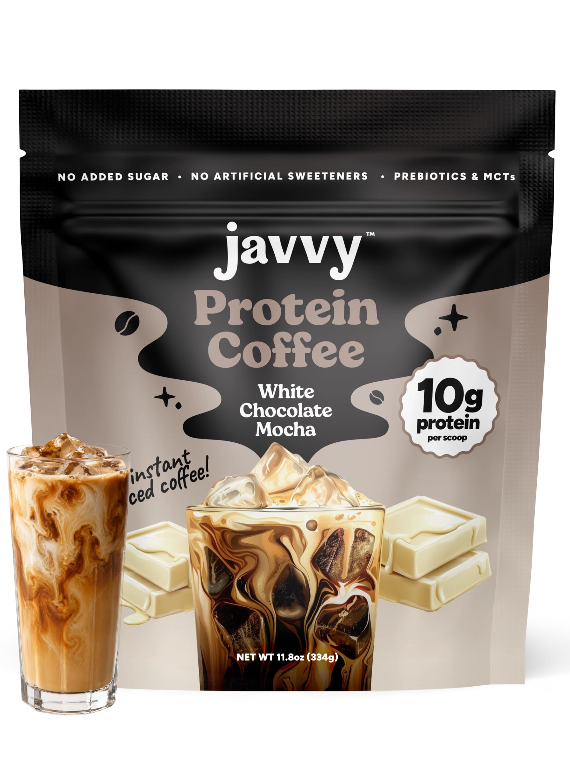 Amazon.com: Javvy Protein Coffee for Cold Brew & Iced Coffee