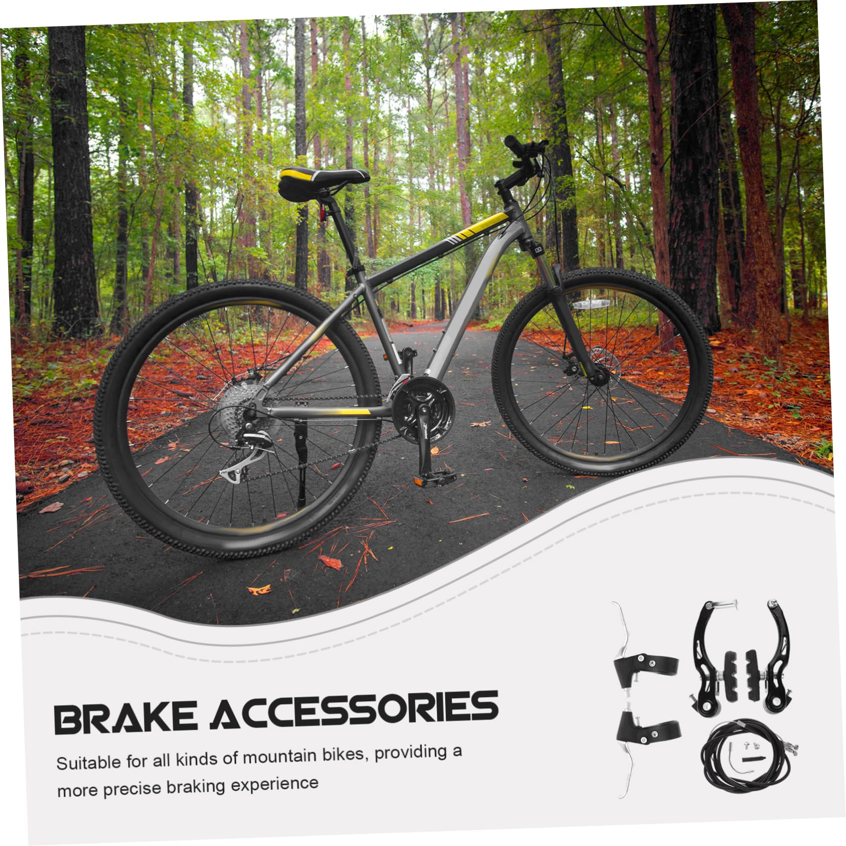 Toyvian Kit De Freno para Bicicleta De Montaña Maneta De Freno Delantero y Trasero Plegable Compatible Bicicletas De Montaña