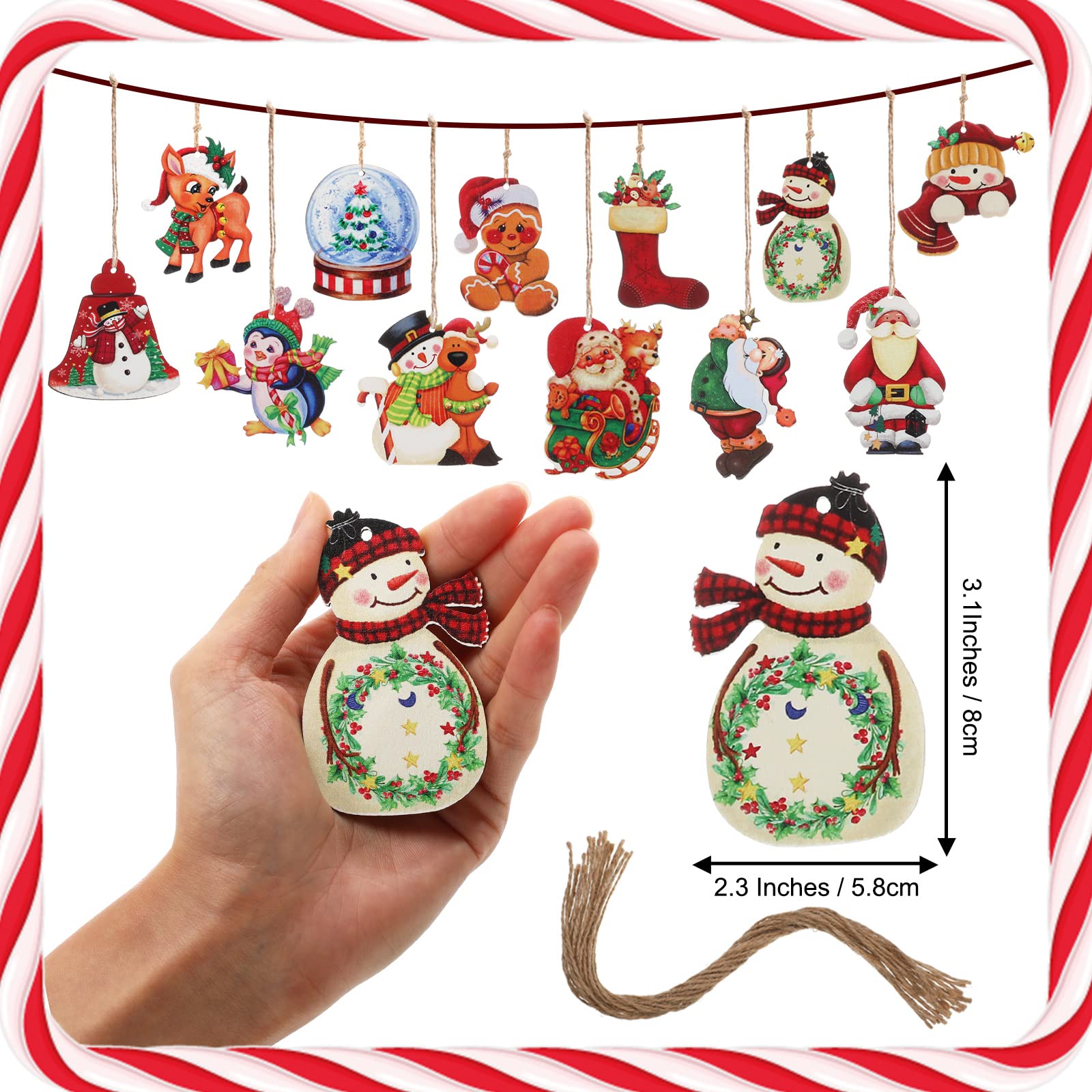 Encantadora Decoración Navideña Con Navidad Decorativo De Madera Santa Claus únicos Para Compradores Empresariales
