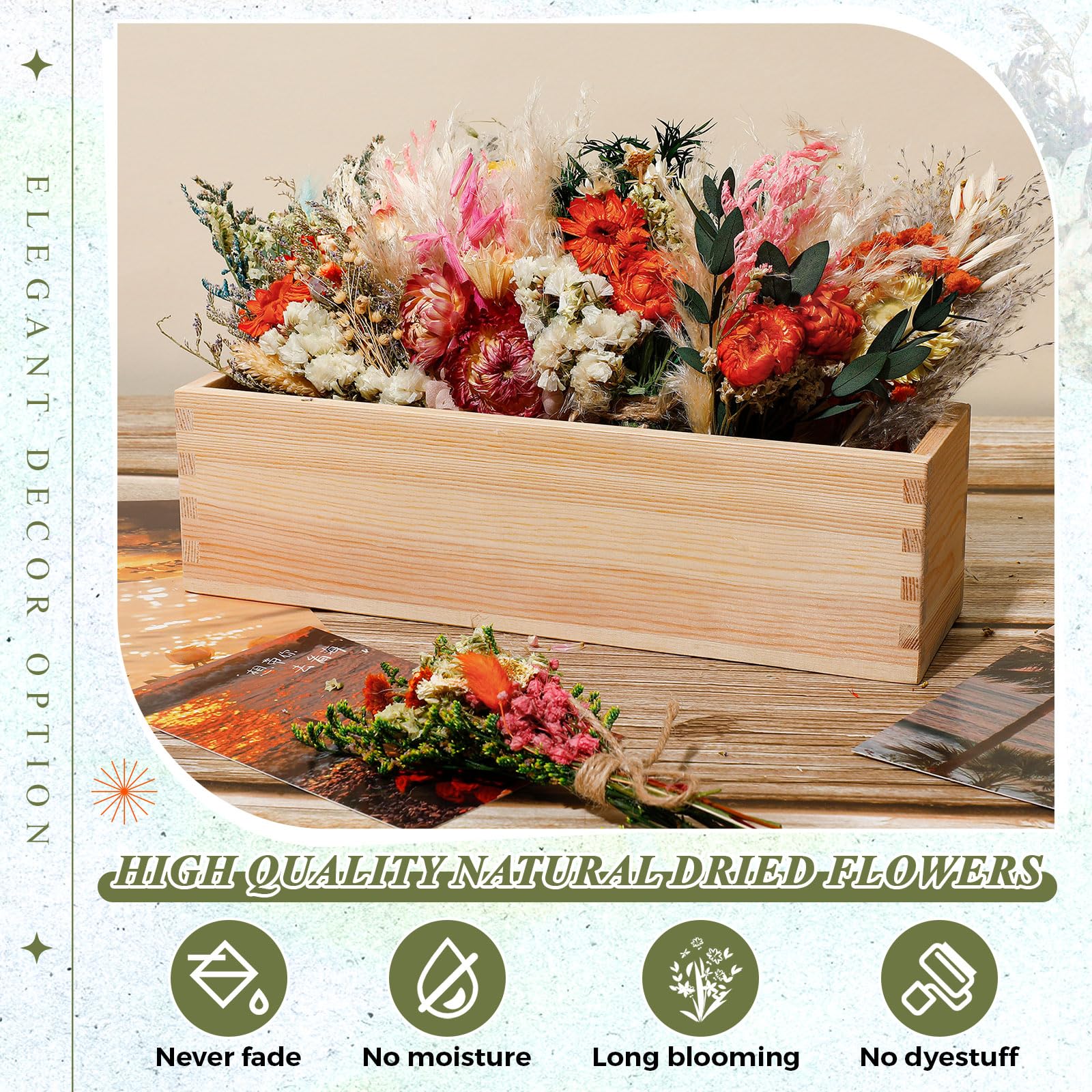 Layhit Lot de 12 mini bouquets de fleurs séchées bohème faites à la main pour décoration de vases, loisirs créatifs, photo, boutonnière pour homme, cadeau de demoiselle d'honneur, décoration