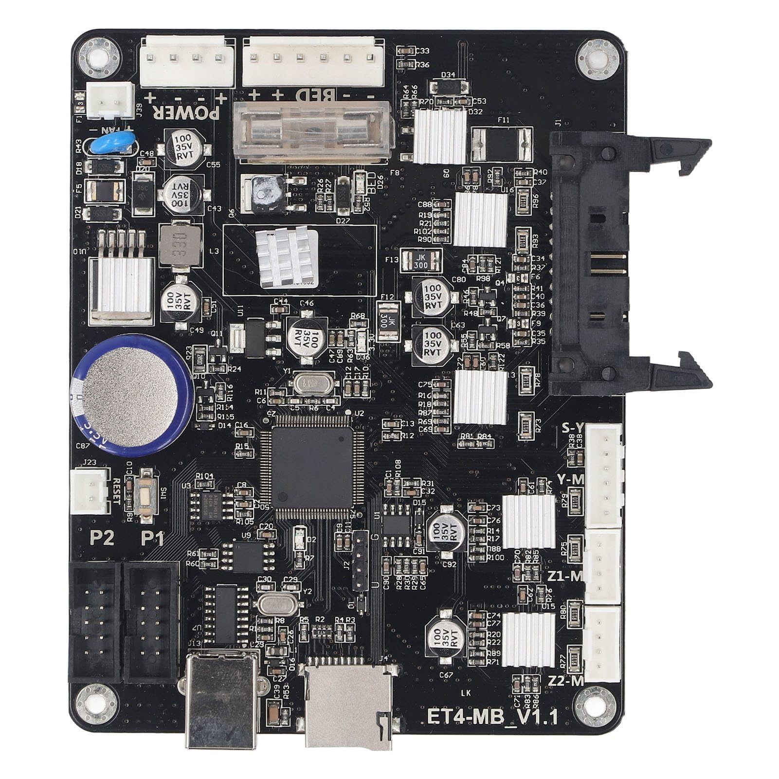 3D-Drucker-Mainboard-Steuerplatine, 32-Bit-Mainboard für Anet ET5 mit Ausschalten, Drucken, Offline-Upgrade, Materialbrucherkennung, 8 35 V, Unterstützung 130 x 100 mm