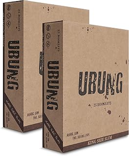 UBUNG King Size Rolling Papers | 50 Booklets with 32 Papers per Booklet | 108 mm * 44 mm | Suitable for most Rolling Machine