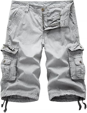 Leward Men's Cotton Twill Cargo Shorts Outdoor Wear Lightweight