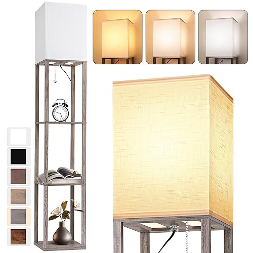 Floor Lamp with Shelves