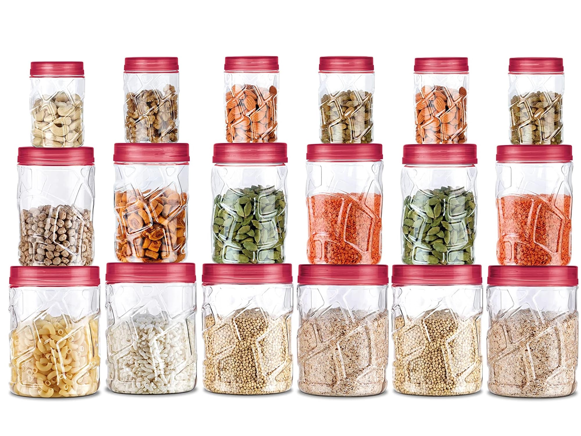 Stysol Pack of 18 Pcs Unbreakable Air Tight 350, 650, 1200 ml Kitchen Storage Container, Food Storage container, Snacks Container, Plastic Grocery Container - Set Of 18- Multiple Size (B0CFHB2Q82) Amazon Price History, Amazon Price Tracker