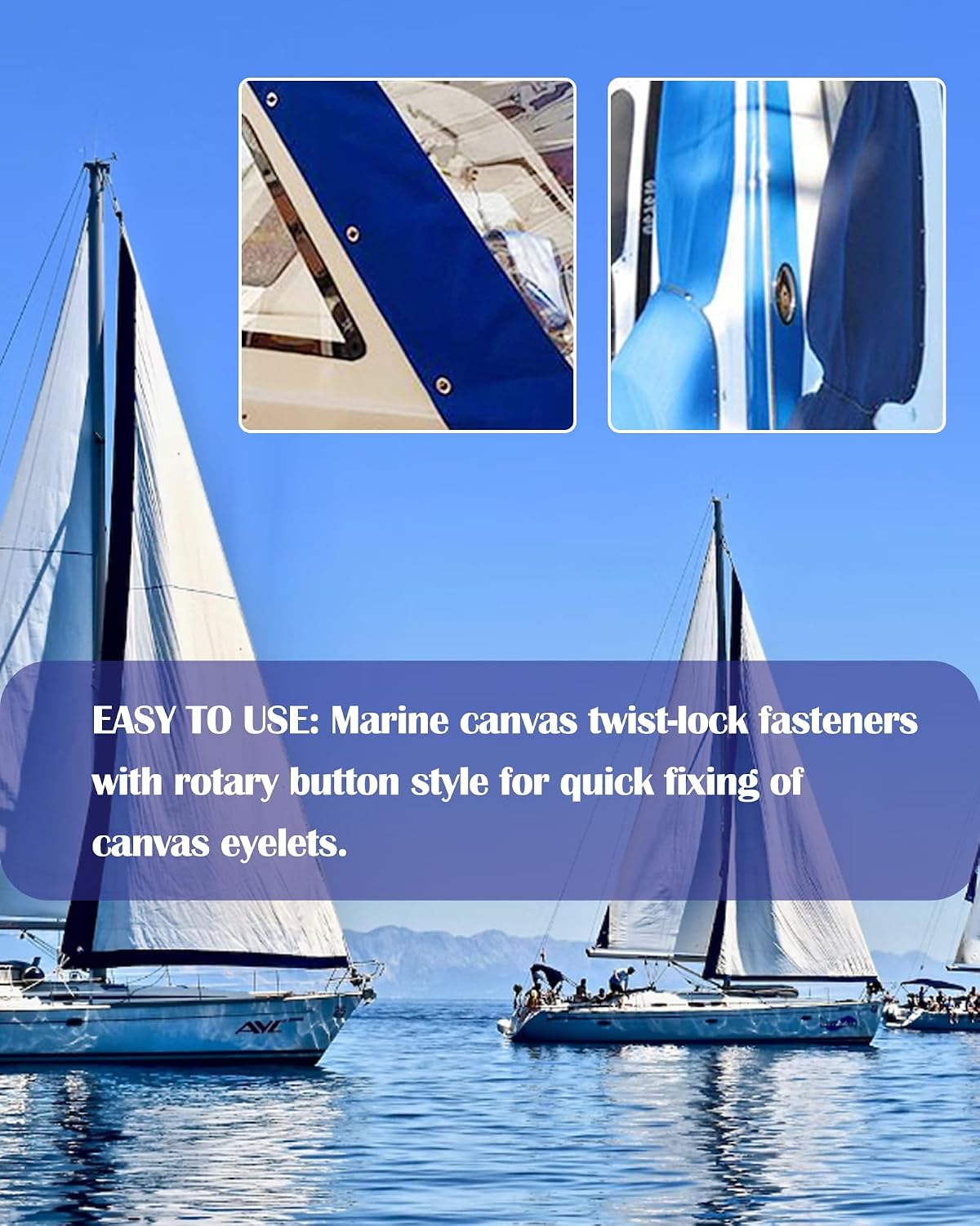 Nerites Boat 1/2" Lift Dot Fasteners Marine Tarp Canvas Lift The Dot Socket, Clinch Plate & 1/2 inches Wood Screw Stud, Grade Stainless Steel Caravan Covers Snaps Fasteners (Set of 10)