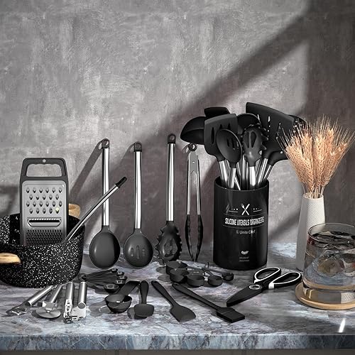 Miniatura 2 de Juego de Utensilios de Cocina - Umite Chef 34 Piezas Juego de Utensilios de Cocina de Silicona para Utensilios de Cocina Antiadherentes - Juego de