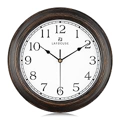 Lafocuse 12 Inch Silent Vintage Bronze Wall Clocks Battery Operated for Bedroom, Rustic Kitchen photo Lafocuse 12 Inch Silent Vintage Bronze Wall Clocks Battery Operated for Bedroom, Rustic Kitchen